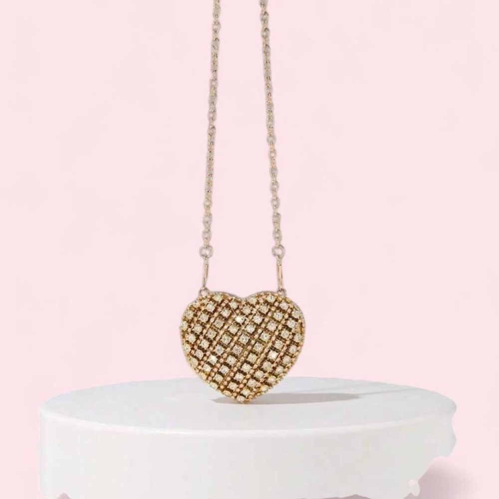 New | Pakistani Mini Gold Rhinestones Heart Purse